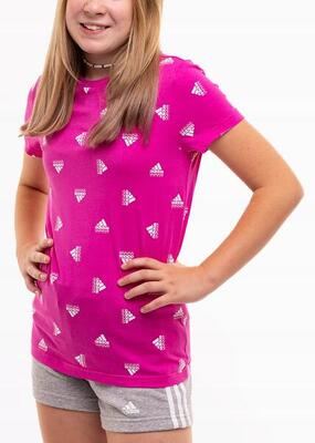 Adidas brand love print cotton tee voor kinderen