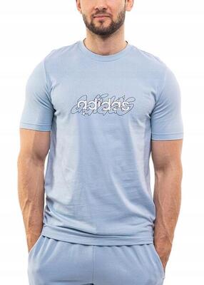 Adidas heren t-shirt katoen korte mouw donkerblauw