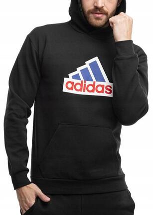 ADIDAS sweat à capuche homme coton-polyester noir