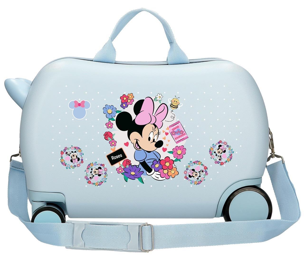 Valise enfant Disney Minnie Flowers ABS avec capacité de 24L bleu 2/5