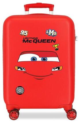 Valise cabine Disney McQueen red ABS avec capacité de 33L blanc