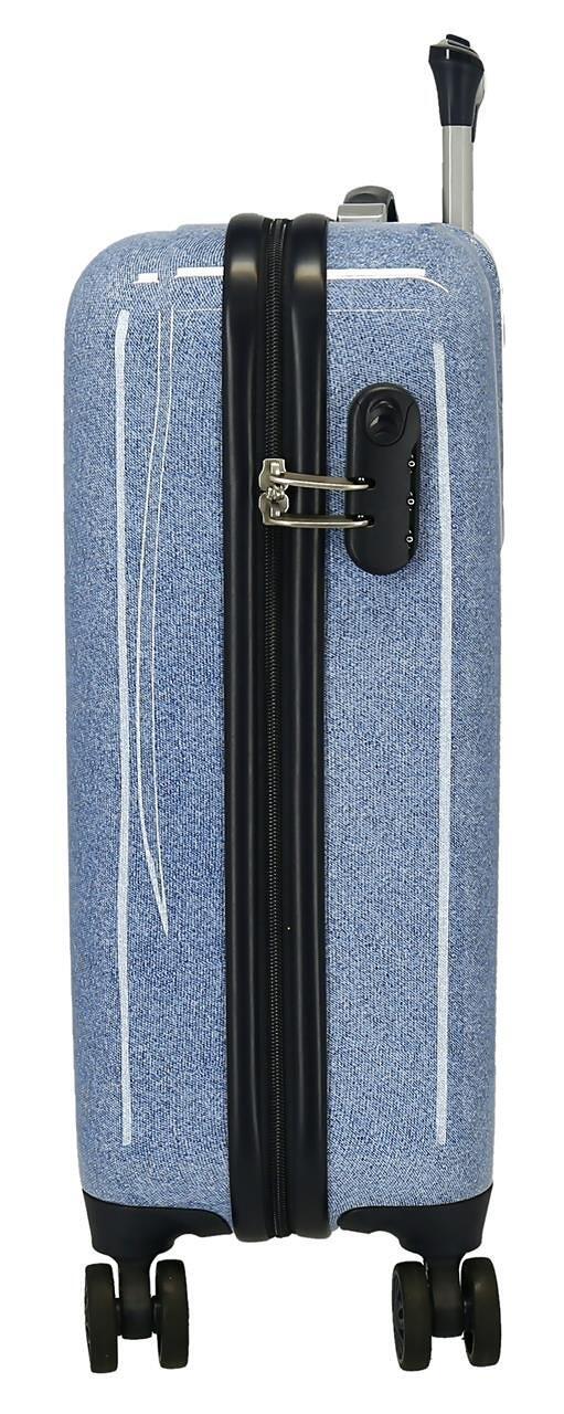 Valise cabine Disney Stitch hearts ABS avec capacité de 35L denim 5/5