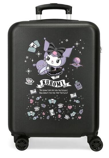 Valise cabine Sanrio Kuromi fortune telling ABS avec capacité de 35L noir