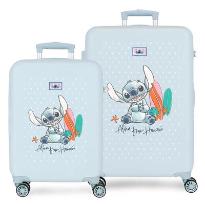 Valigia da cabina Disney Stitch from Hawaii ABS con capacità di 35L beige