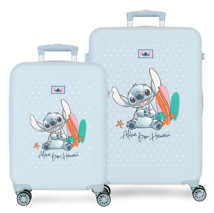 Valise cabine Disney Stitch from Hawaii ABS avec capacité de 35L beige