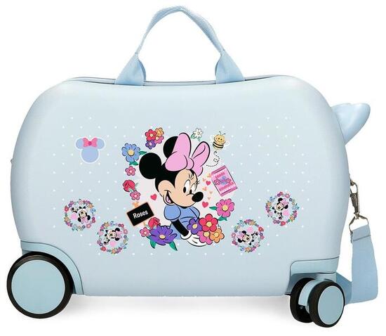 Valise enfant Disney Minnie Flowers ABS avec capacité de 24L bleu