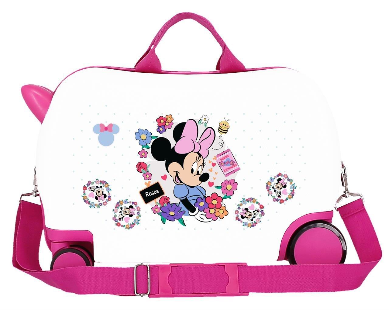Maleta infantil Disney Minnie flowers ABS con capacidad de 28L blanco 2/5