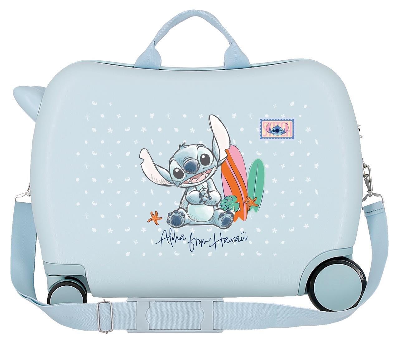 Valise enfant Disney Stitch from Hawaii ABS avec capacité de 34L bleu 2/5