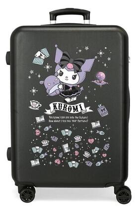 Valise cabine Sanrio Kuromi fortune telling ABS avec capacité de 35L noir