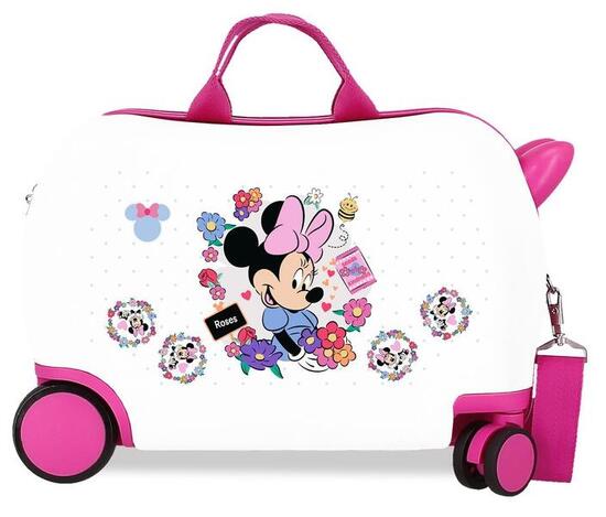 Valise enfant Disney Minnie Flowers ABS avec capacité de 28L blanc