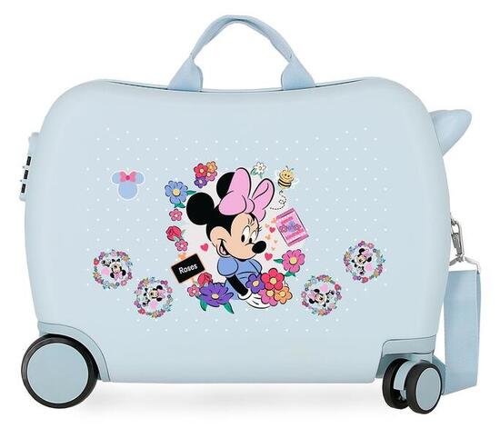 Valise enfant Disney Minnie Flowers ABS avec capacité de 34L bleu