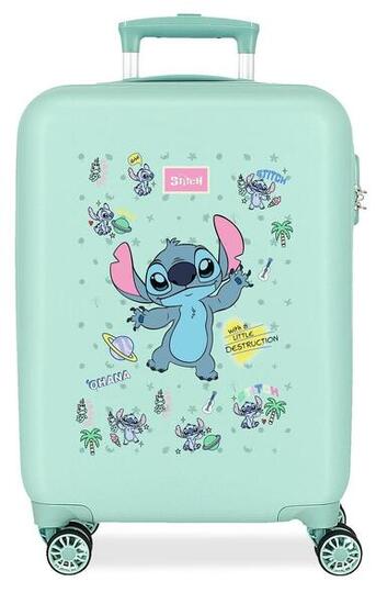 Valise cabine Disney Stitch little destruction ABS avec capacité de 35L