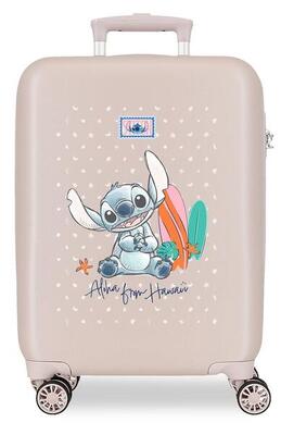 Valigia da cabina Disney Stitch from Hawaii ABS con capacità di 35L beige