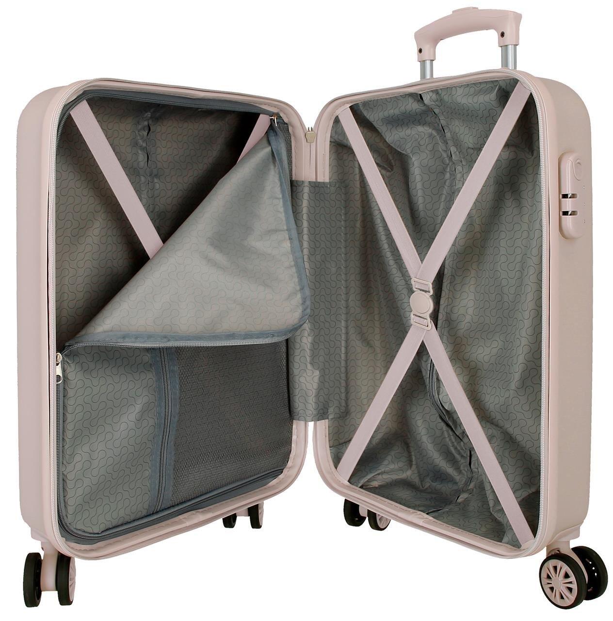 Maleta de cabina Disney Stitch from hawaii ABS con capacidad de 35L beige 4/5