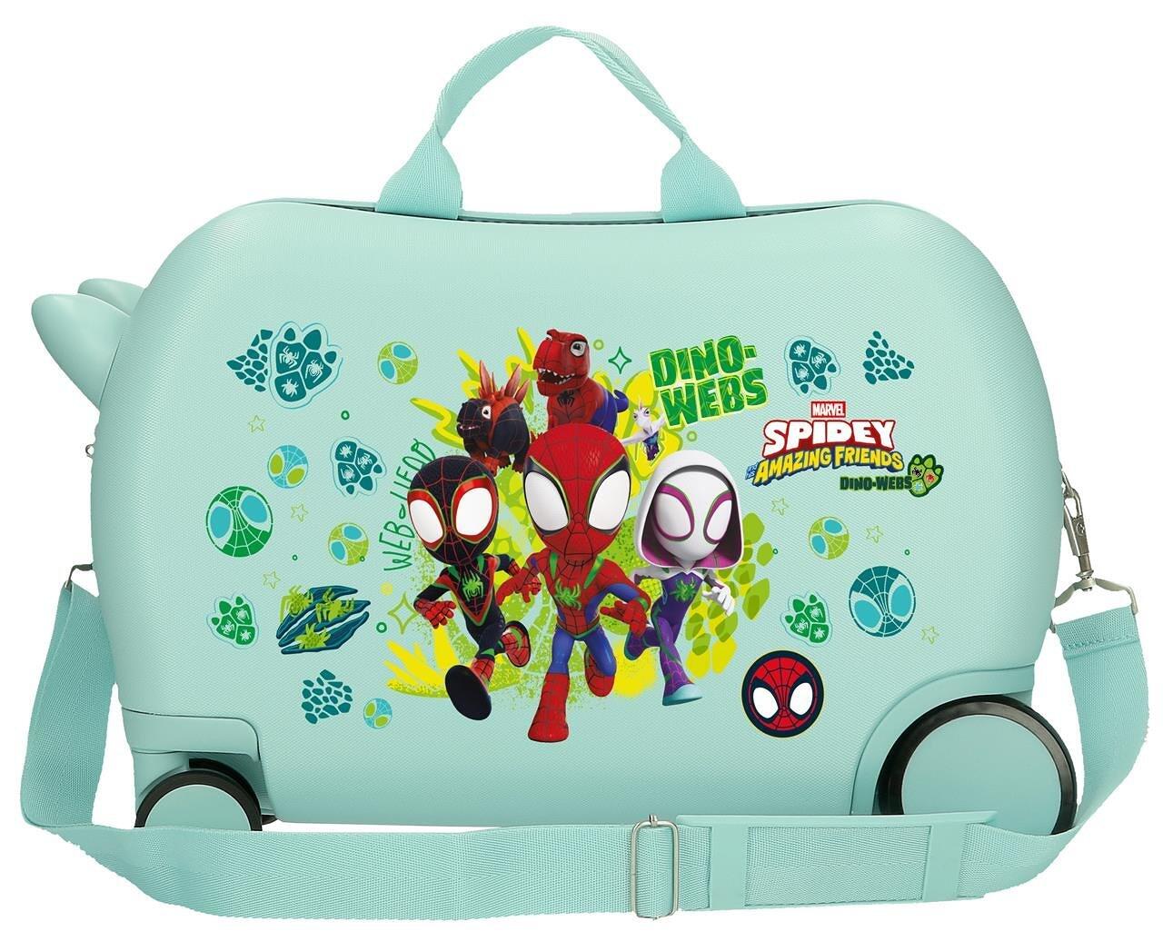 Maleta infantil Marvel Spidey dino-webs ABS con capacidad de 24L turquesa 2/5