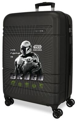 Valigia media Star Wars His name is Grogu ABS con capacità di 74L nero