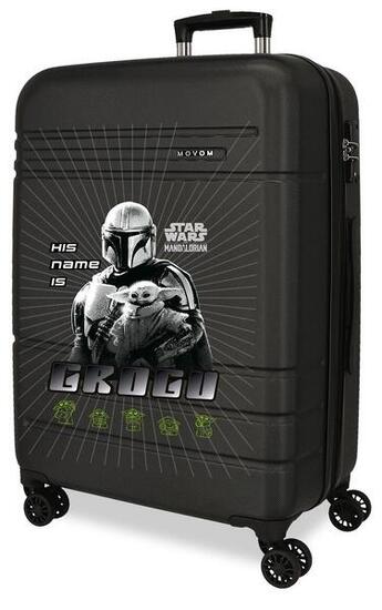 Valigia media Star Wars His name is Grogu ABS con capacità di 74L nero