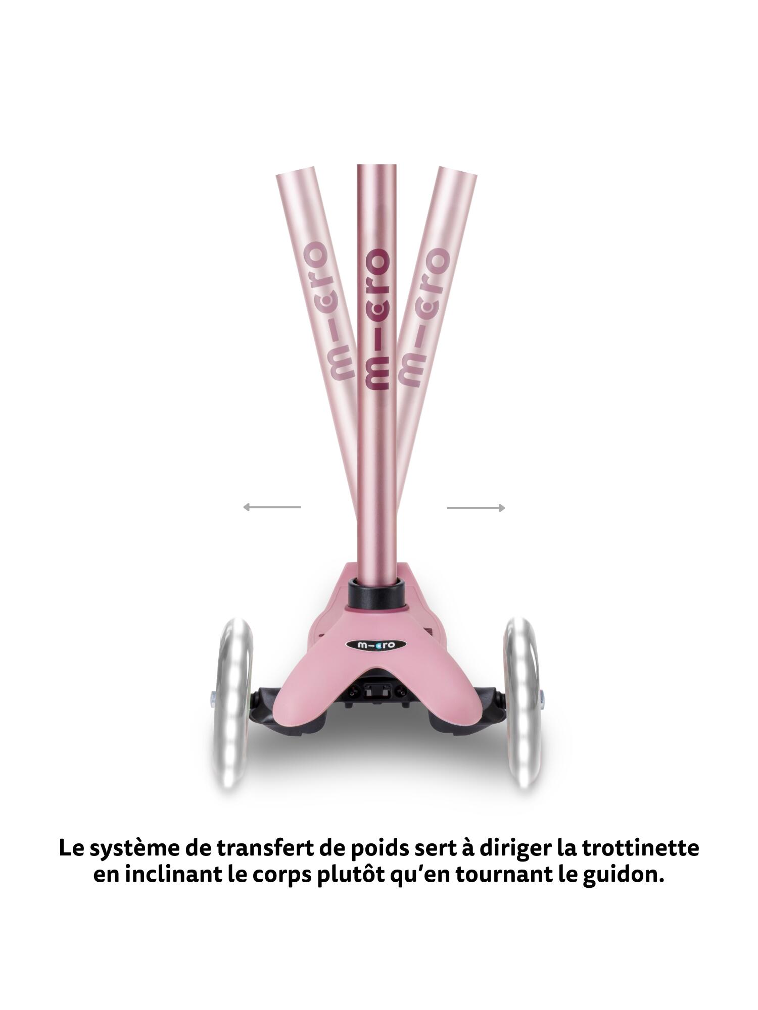 Trottinette évolutive Mini  Rock  Go  Poudré LED 5/7