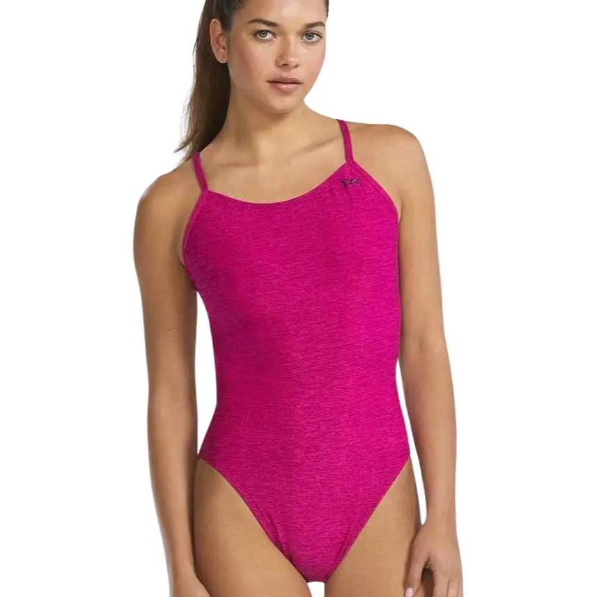TYR Durafast Elite Lapped Cutoutfit Swimsuit Magenta UK 34