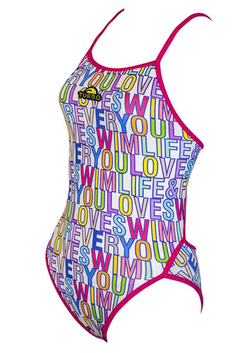 Fato de banho Turbo You Too feminino estampado resistente ao cloro e UV EU 40 3/5