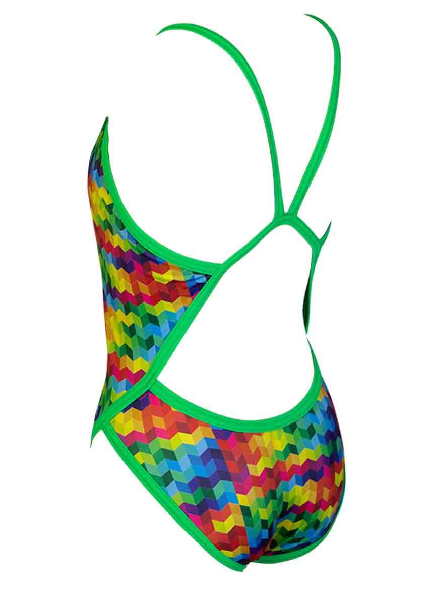 Fato de banho Turbo Colorful infantil - Verde - Tamanho UK 32 / EU 42 2/5