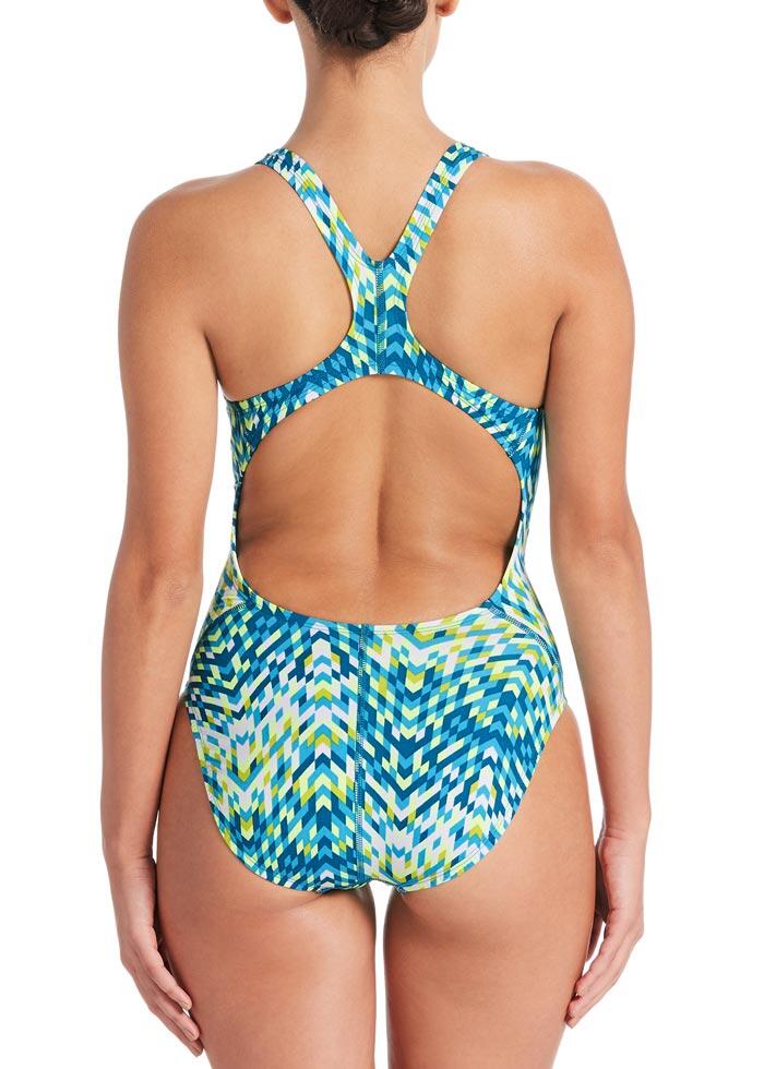Maillot de bain fille Nike Digi Arrow Powerback - Bleu Fury - Taille UK 26 2/4