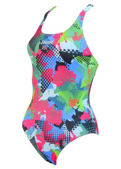 Maillot de bain femme Jaked Teknocamou Vert Fluo Taille UK 28/EU 38