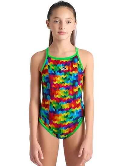Turbo Maillot de bain coloré pour fille - Multicolore
