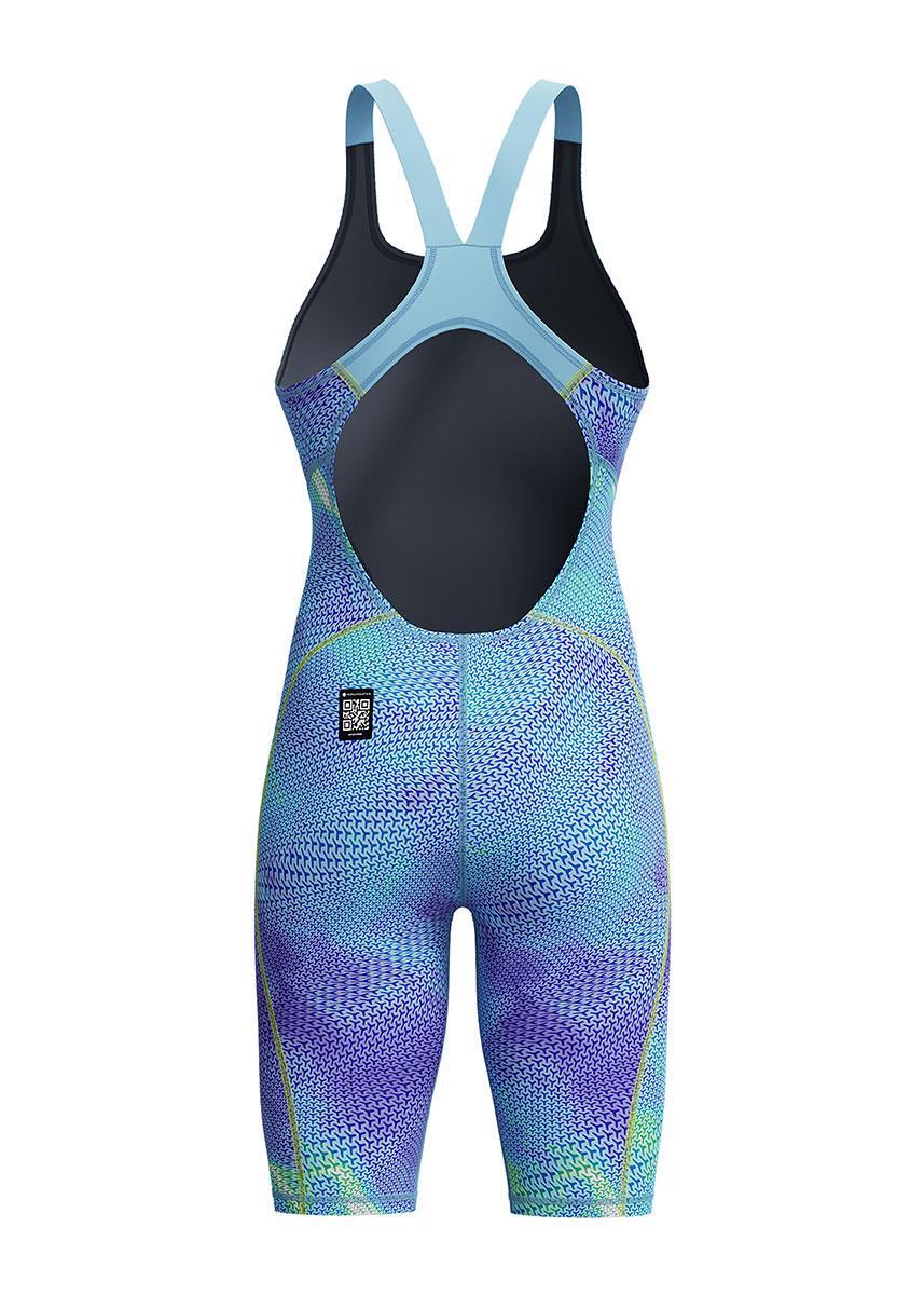 Combinaison Speedo Fastskin HyperSpark imprimée dos ouvert - Bleu/Jaune, UK 18 4/5