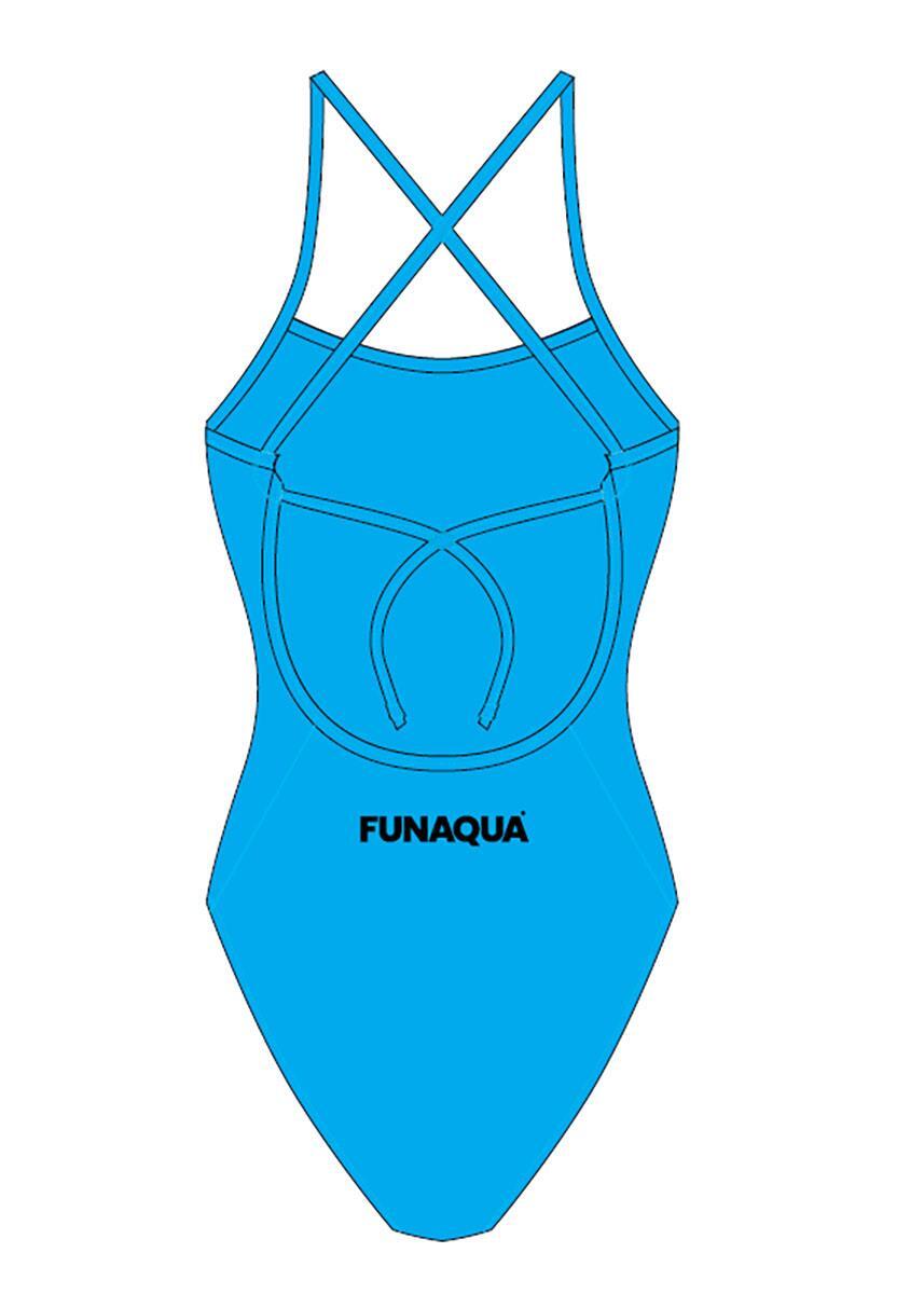 Costume FunAqua Sky Tie Back donna - Azzurro chiaro - Taglia 38 2/5