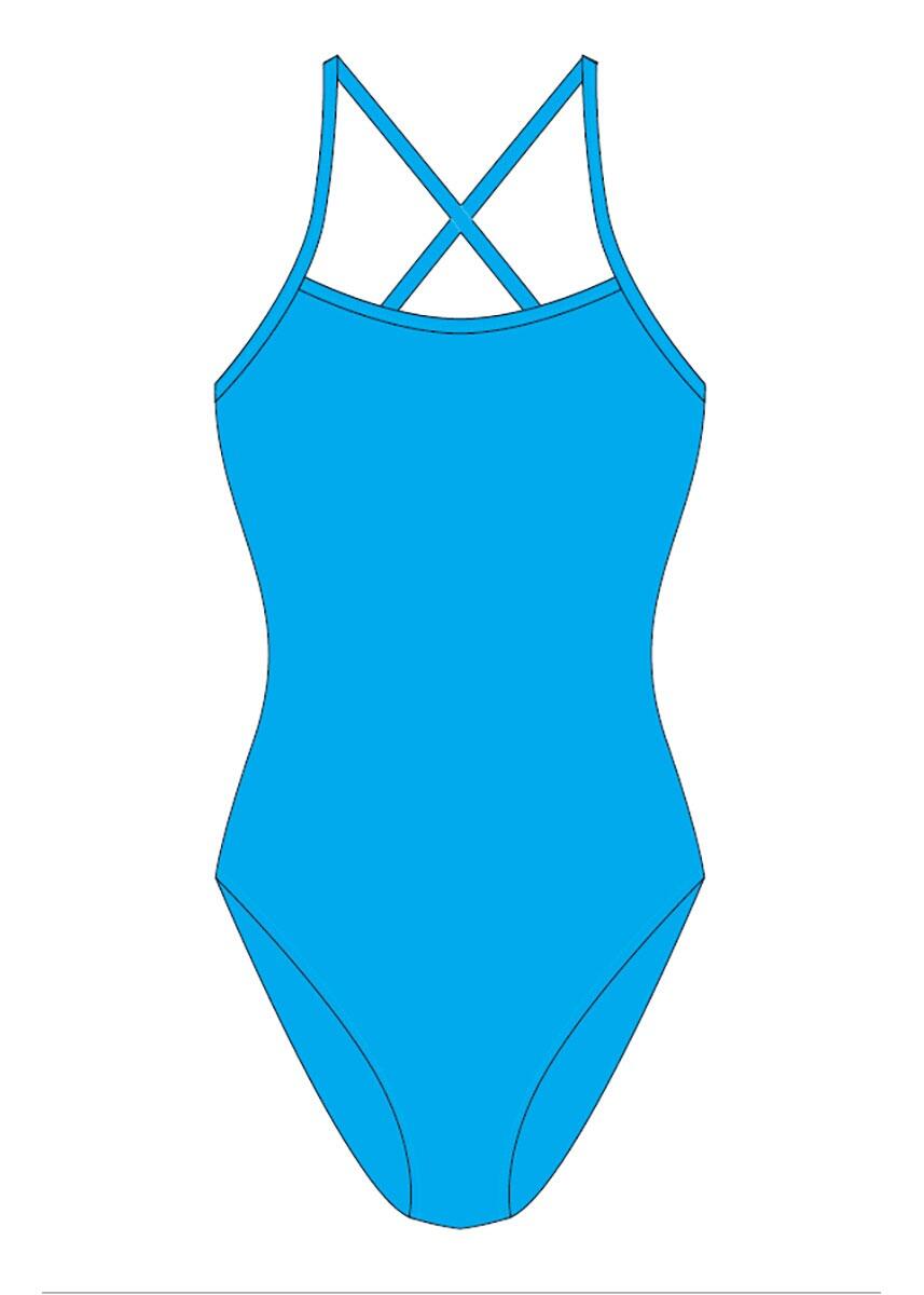 Costume FunAqua Sky Tie Back donna - Azzurro chiaro - Taglia 38 5/5
