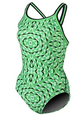 Dolfin junior green optik badpak maat uk 28 / eu 38