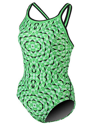 Maillot Junior Dolfin Green Optik Taille UK 28 / EU 38