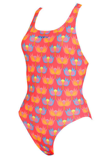 Maillot de bain fille Maru Tulips rose, taille UK 24 / EU 34