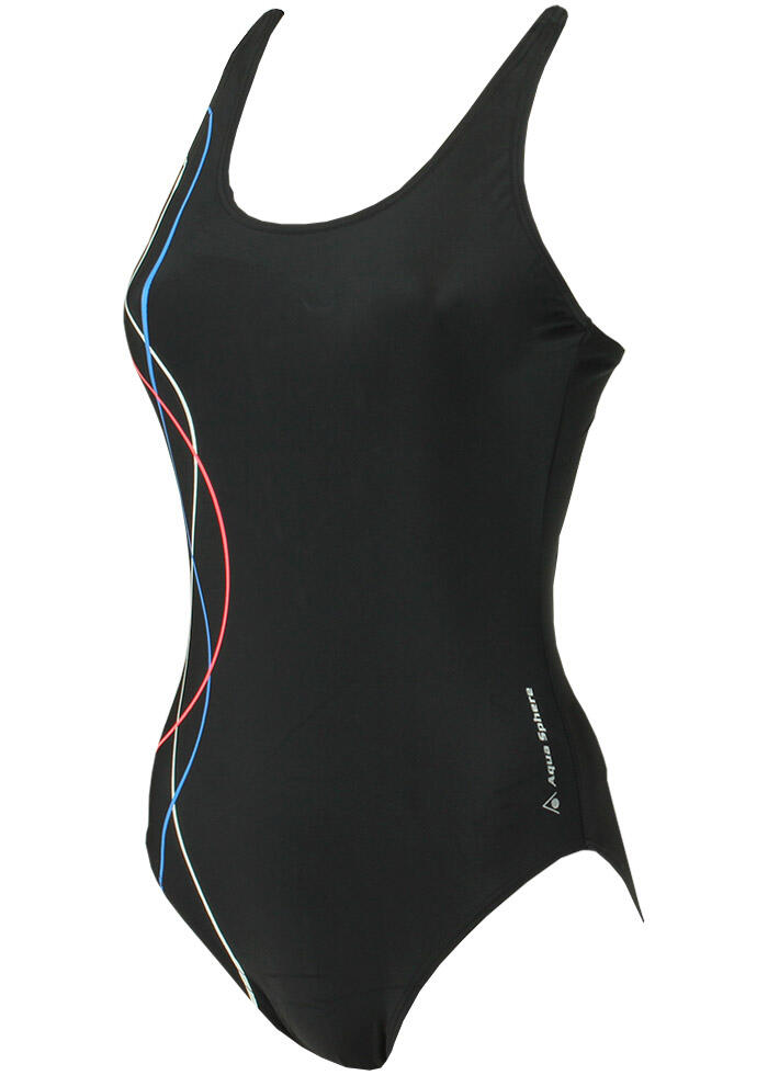 Aqua Sphere Bailey damesbadpak - Zwart/Koraal UK 34 2/5