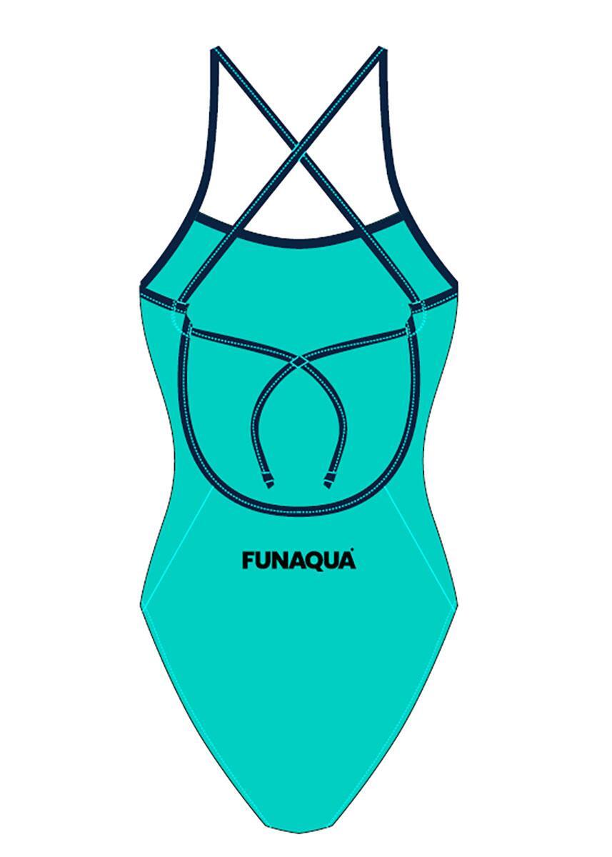 Costume FunAqua Gemstone con laccio sul retro - Turchese - UK 30 / EU 40 4/5