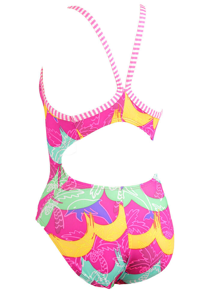 Costume ragazza Dolfin Tropicana, stampa tropicale, taglia UK26/EU36 3/5