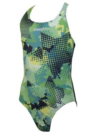 Jaked Teknocamou badpak dames - Militairgroen EU 36 (UK 26)