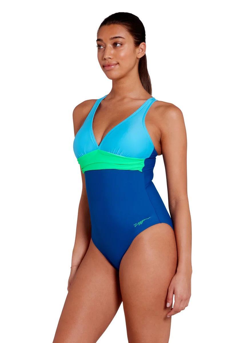 Costume Zoggs Cyber Panel Crossback donna taglia UK 44 5/5