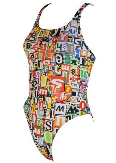 Maillot Aquarapid Paper pour filles DEFENDER PBT taille haute