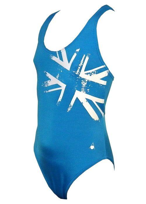 Aqua Sphere Union Jack zwemkostuum meisjes turkoois 6 jaar 2/5