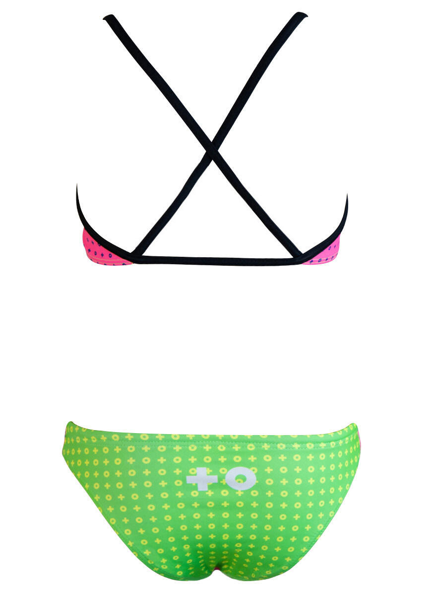 Bikini Akron Girls Bells - Fucsia/Verde Talla 30 5/5