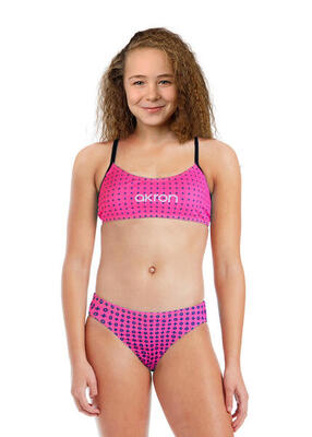 Akron girls bells zwem-bikini - fuchsia/groen maat 30