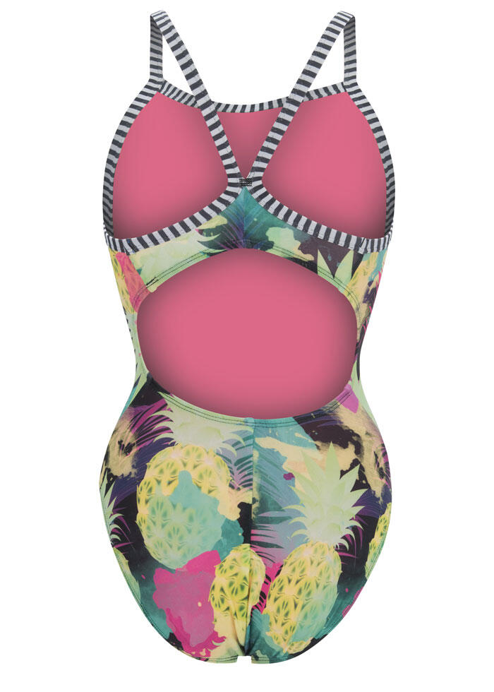 Fato de banho menina Dolfin Aloha V-2 Back - Amarelo/Rosa - Tamanho 26 2/3