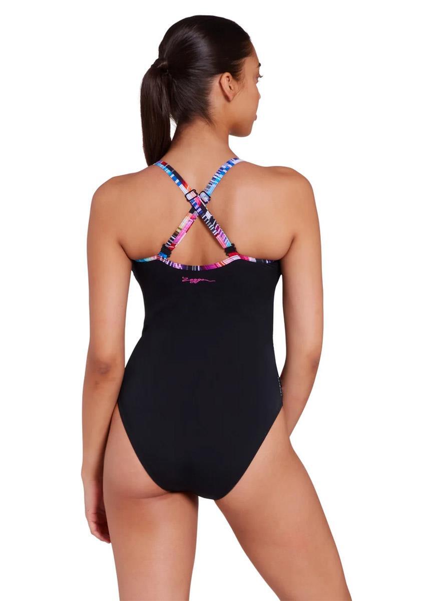 Costume intero Zoggs Prism Geo Multiway donna taglia UK 44 EU 54 3/5