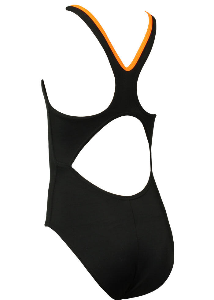 Bañador infantil Aqua Sphere Bliss 4 años / 104 cm - Negro/Naranja 3/4