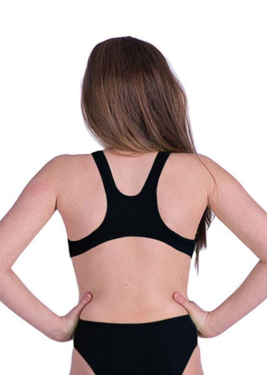 Akron Babbitt Evo bicolor badpak voor meisjes - Zwart/Groen - Maat 28 2/5