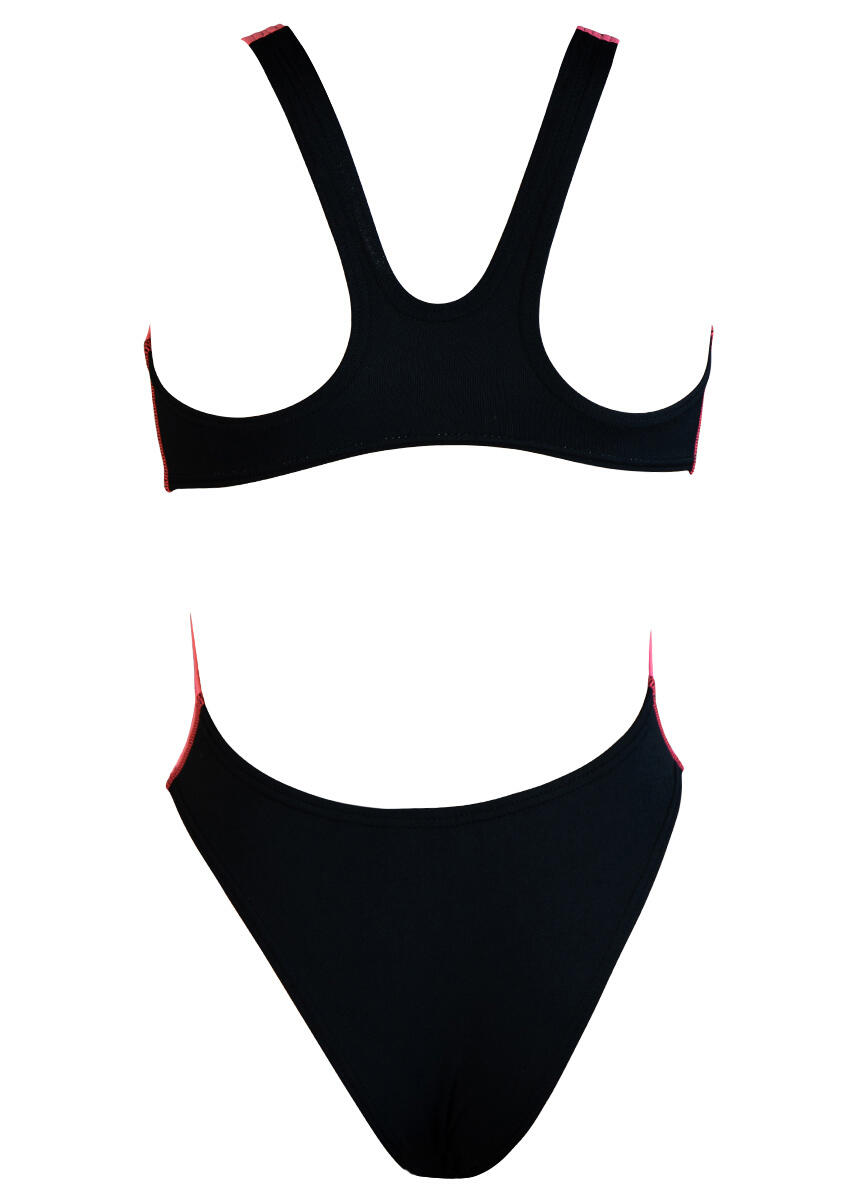 Akron Babbitt Evo bicolor badpak voor meisjes - Zwart/Groen - Maat 28 4/5