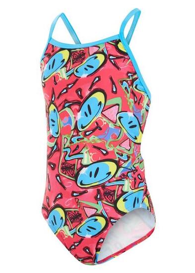 Maru Kids Bounce Pacer Fly Back Mädchen-Badeanzug - Pink, Größe UK 24/EU 34