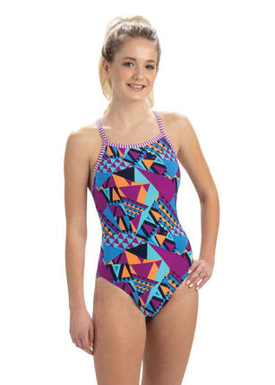 Maillot femme Dolfin dos V-2 imprimé UK26
